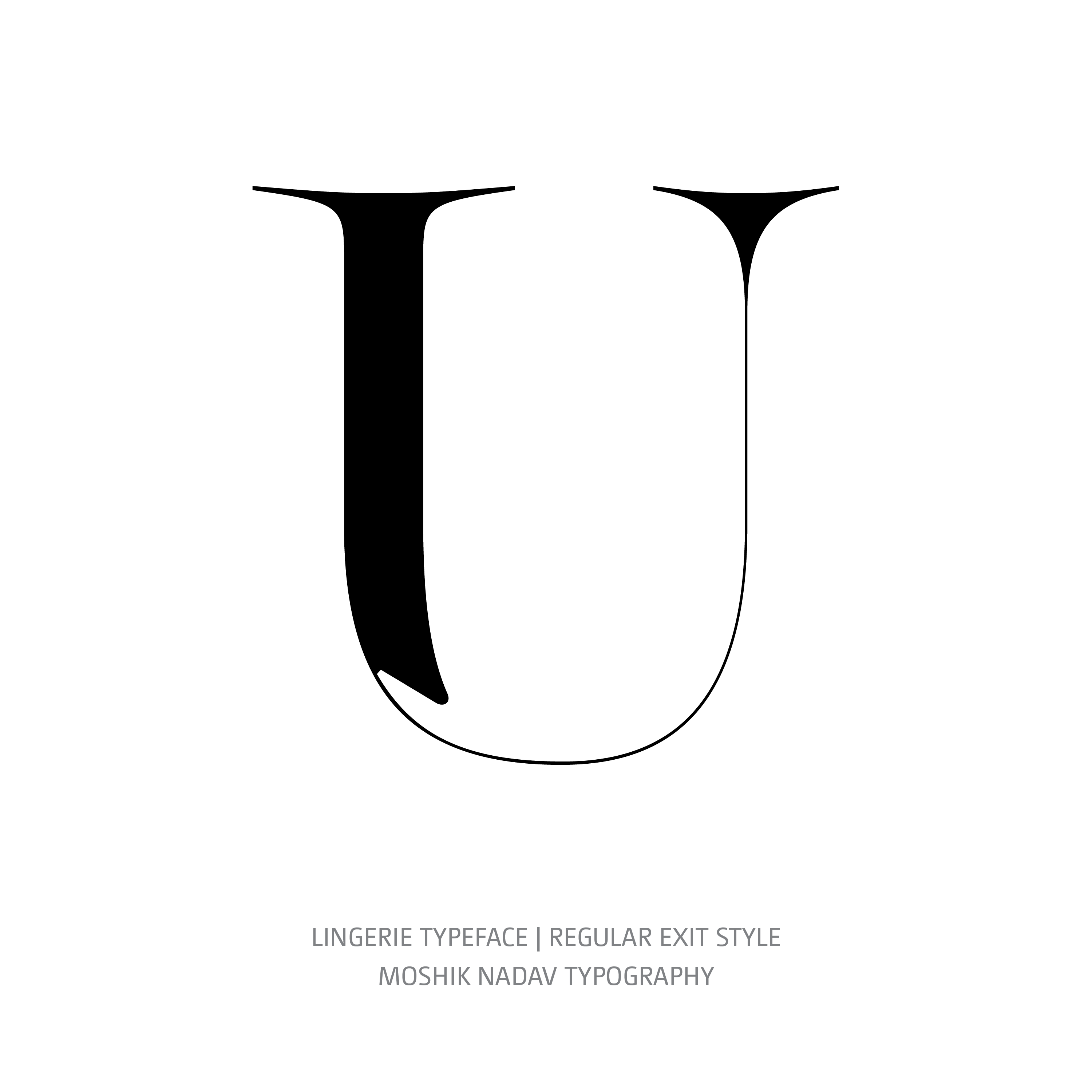 Lingerie Typeface Regular Exit U