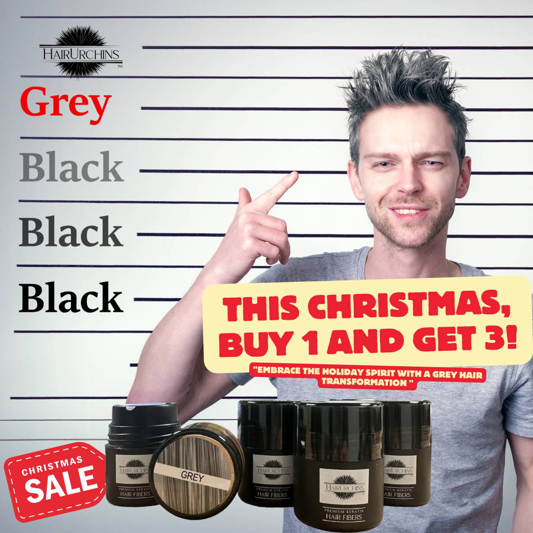 Christmas Magic with Grey Hair Fibers: A Festive Hair Transformation