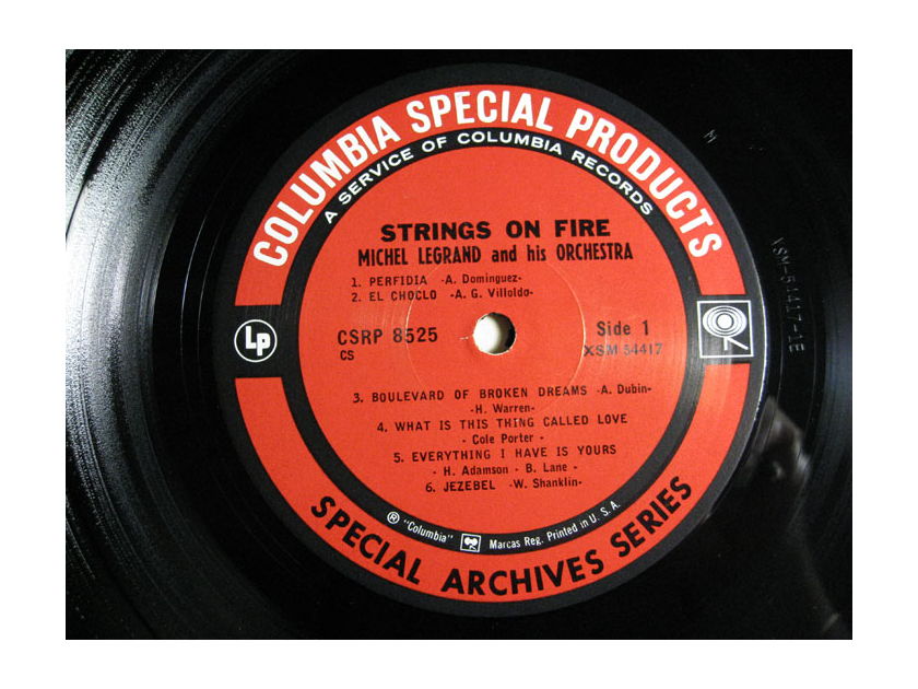 Michel Legrand And His Orchestra - Strings On Fire - Special Archivea Series Columbia Special Products CS 8525