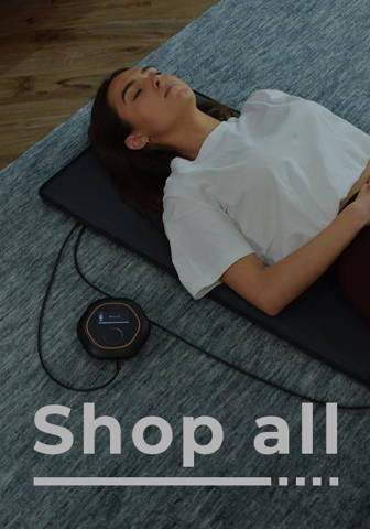 Laying on mat (shop all button)