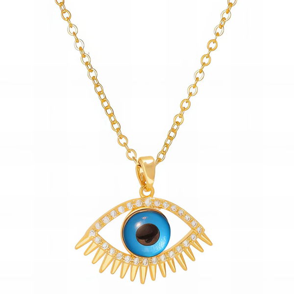 Razoa Jewels Boutique - 18K gold plated Stainless Steel Evil Eye Necklace - Image 2