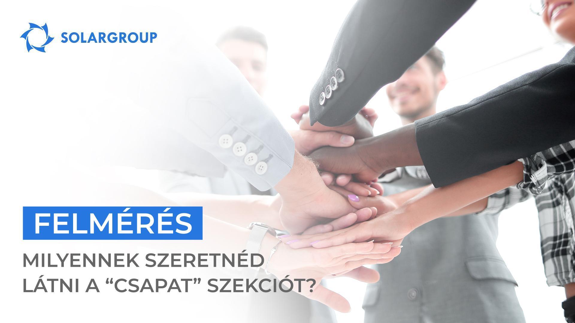 Milyennek szeretnéd látni a „Csapat szekciót? | Felmérés