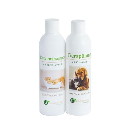 Pflegeset für Katzen - Shampoo & Pflegespülung