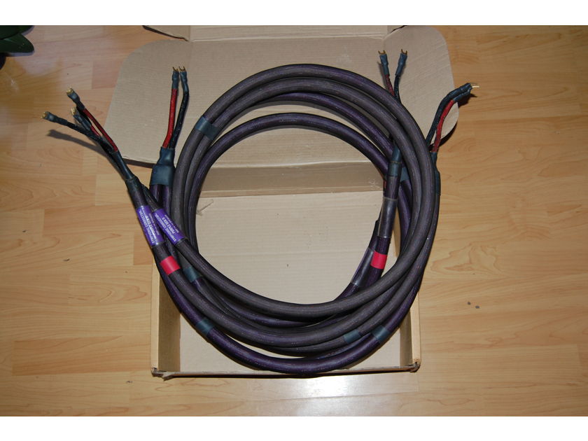 Aural Symphonics Purple Gen II bi-wired speakers cables 8 ft