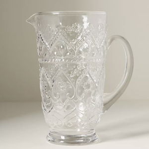 The Bombay Handblown Glass Pitcher, clear