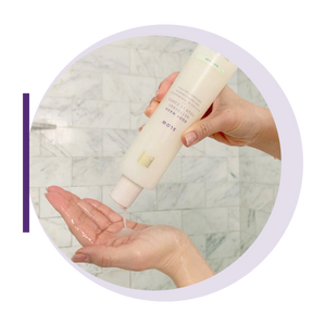 slow body wash being poured into a hand