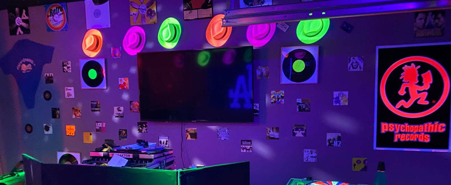 black lights for glow party