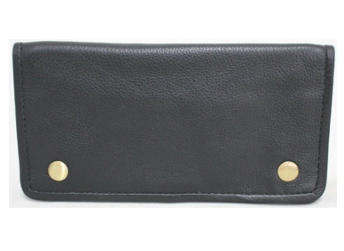 Quality Full Grain Vintage Leather Tobacco Pouch. Colour: Black. Style: 11033. Hide & Chic