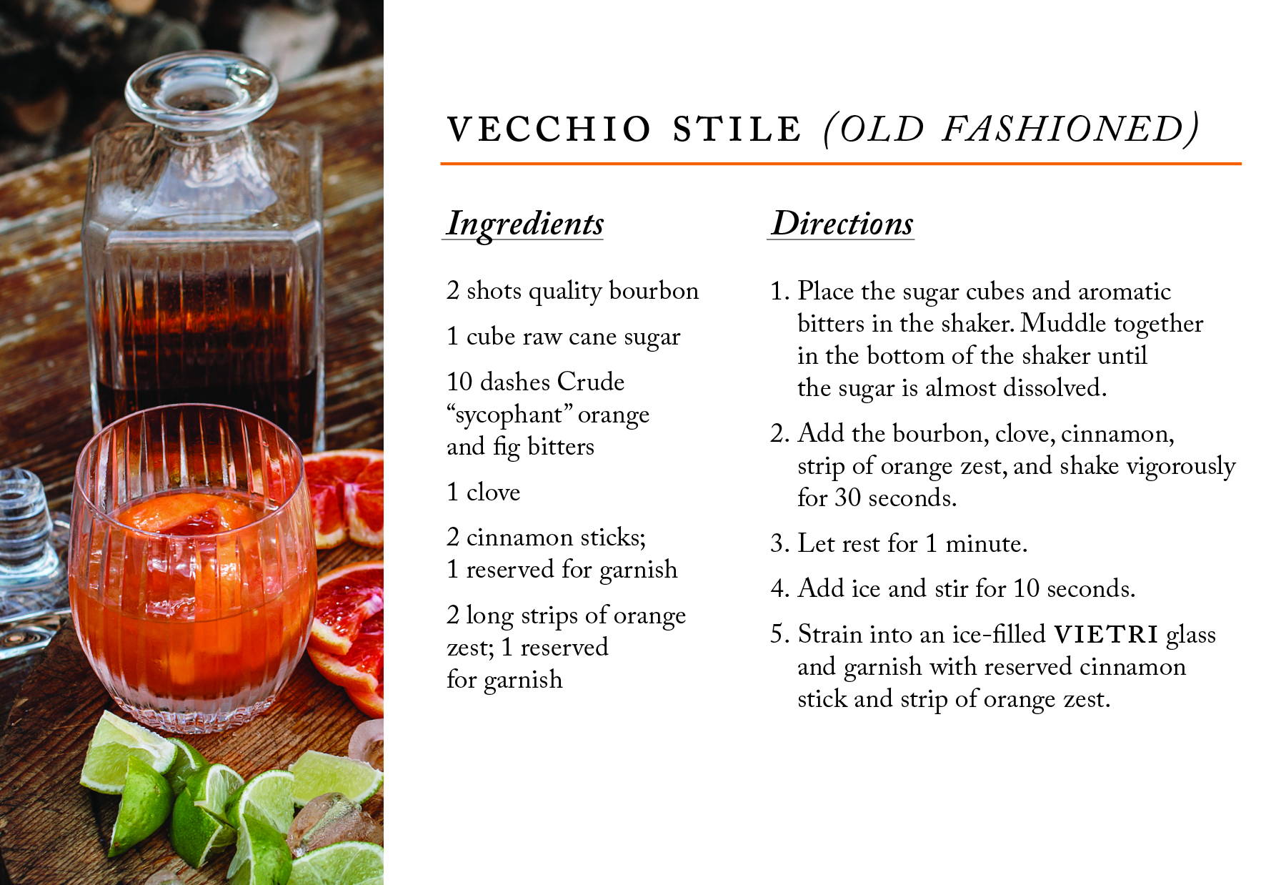 Old Fashioned Cocktail Recipe
