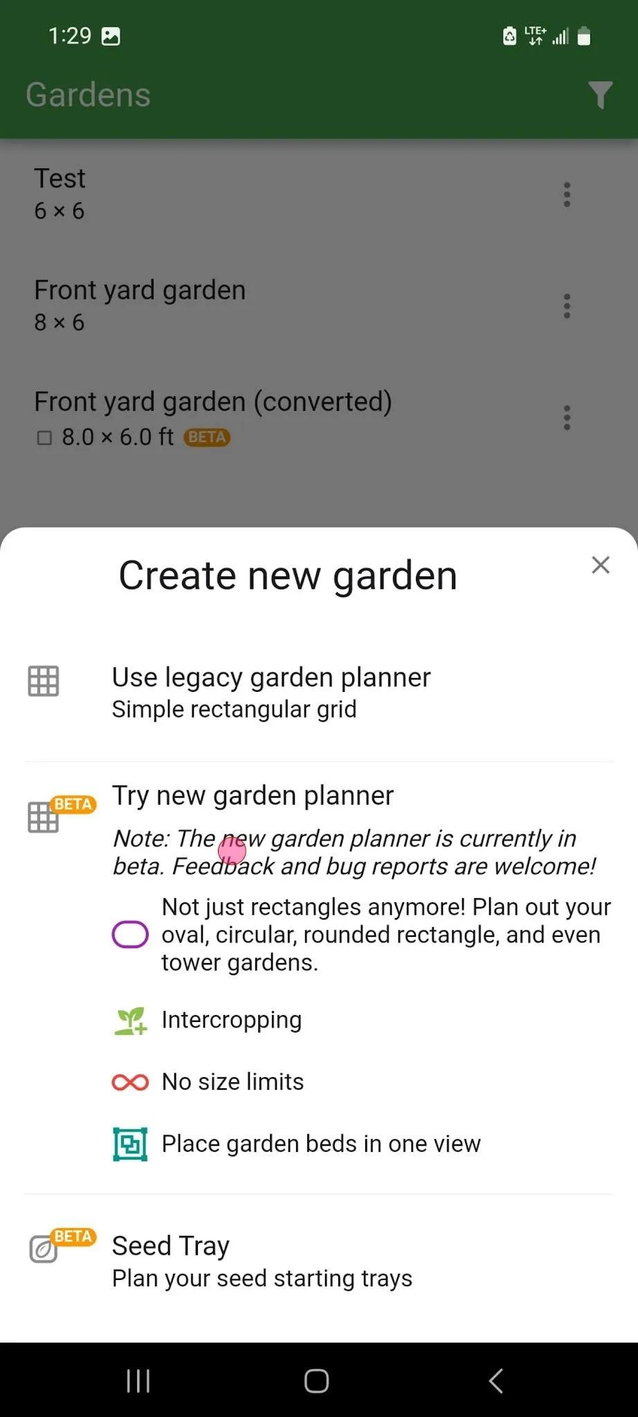 Select New Garden Planner