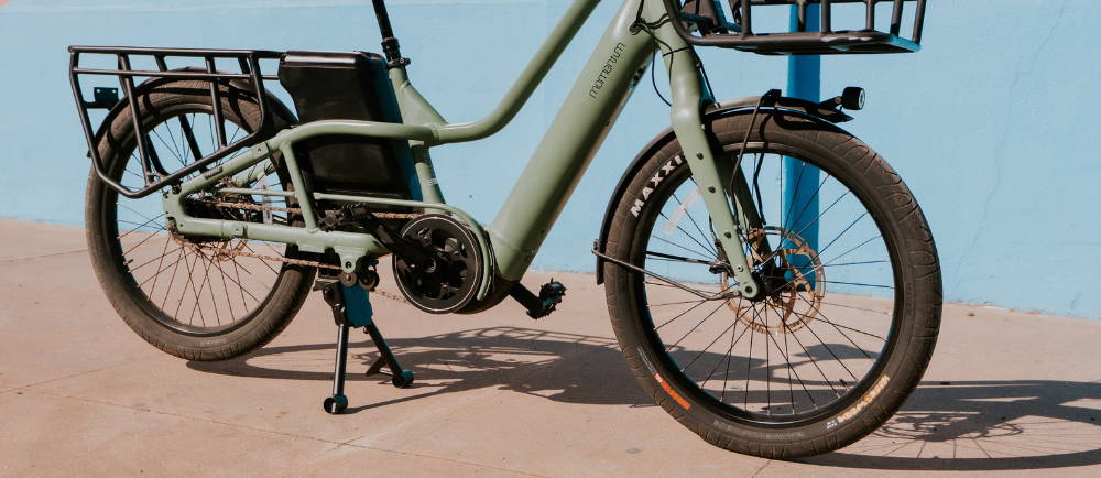 Momentum e-Bike on a stand