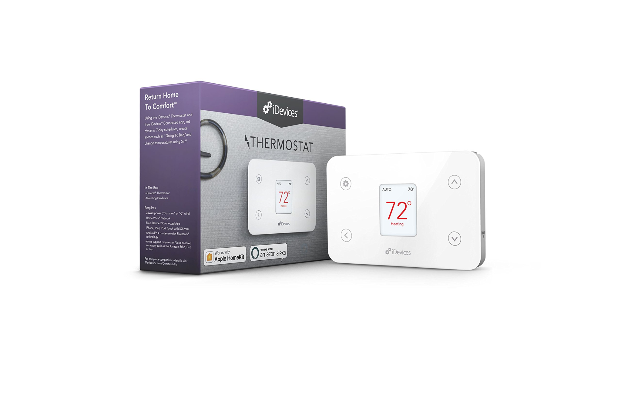 iDevices IDEV0005AND5 Smart Thermostat vs Lux Products KONO Smart