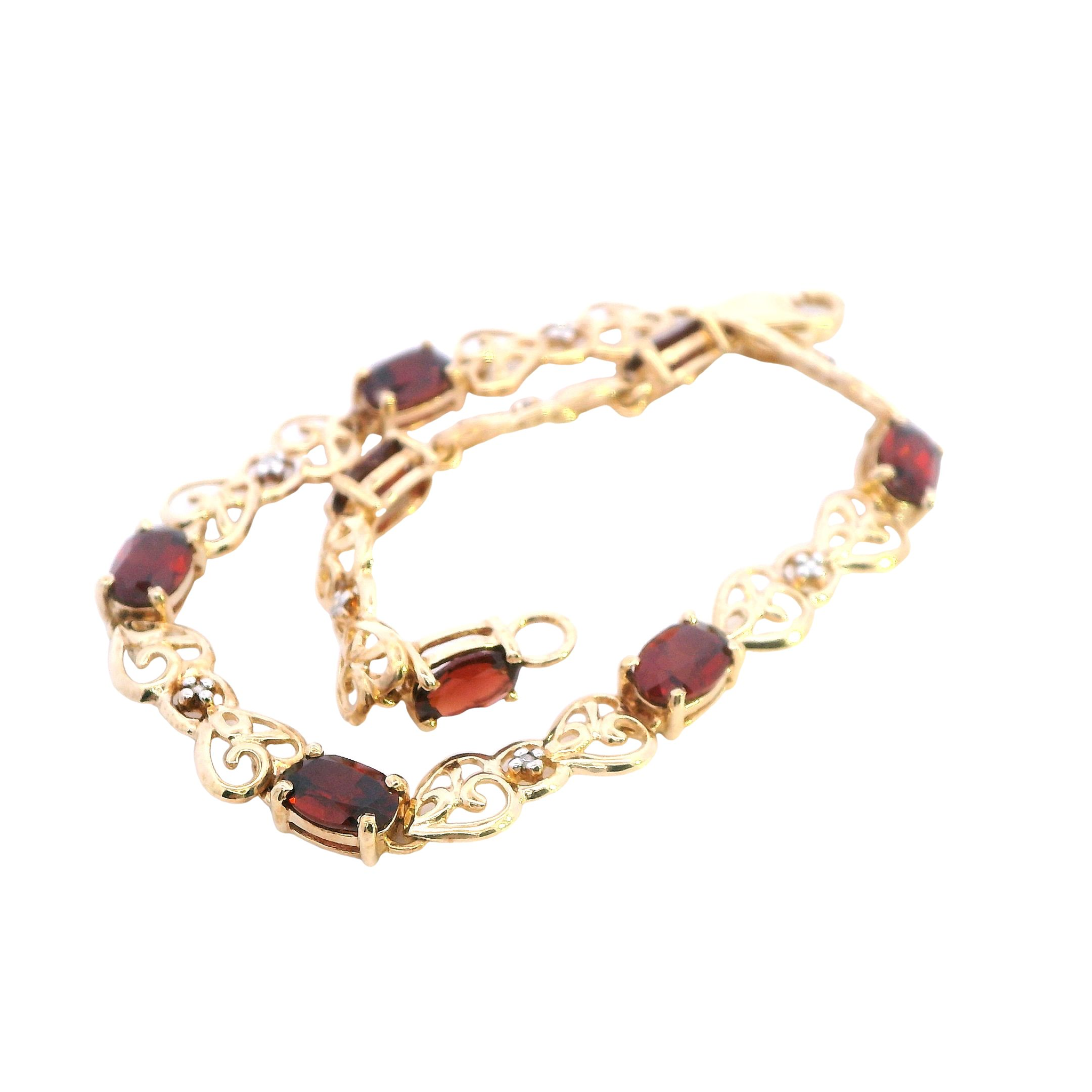 Garnet and Diamond Bracelet - Image 4