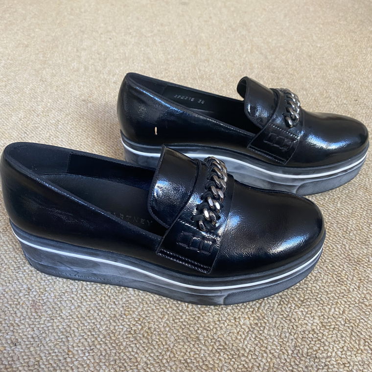 vintage shoes black shiny
