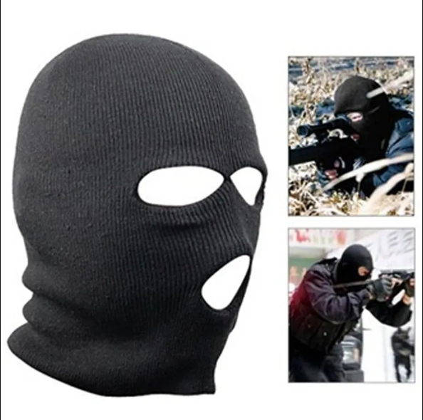 3 holed woven black. Balaclava SAS Style Windproof Mask Neck Warmer Ski Hat Fishing AU Motorcycle