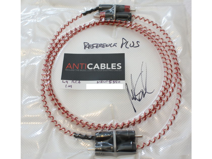 Anti Cables Reference PLUS Series (Level 4) 1m RCA Analog Interconnects. NEW!