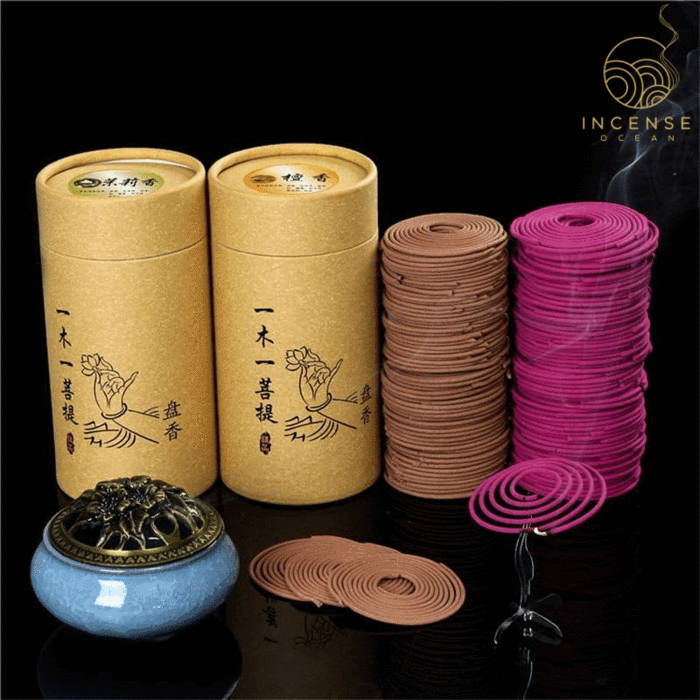 Natural Sandalwood Incense Coils (96 box)