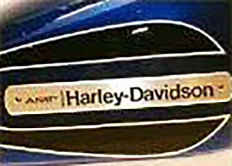 1940-1950 Harley Davidson first metal tank logo