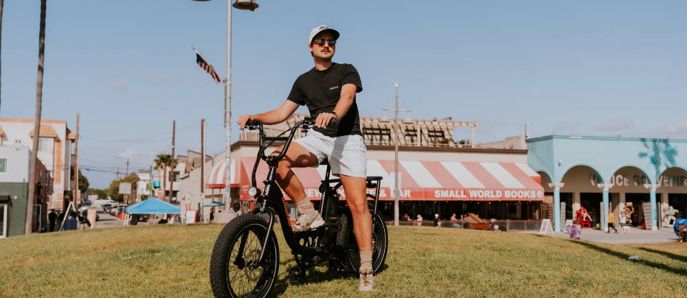 A man on a Rad Power bike