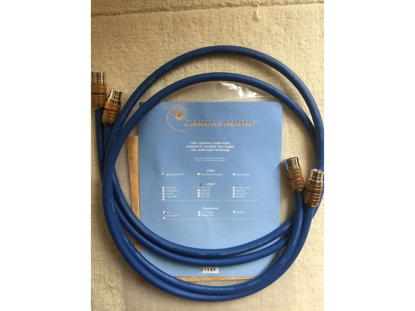 Cardas Clear  XLR, 1.5m/5ft w/certificate