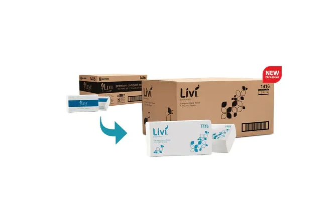 1416 LIVI Compact Towel Recycled 2400sheet