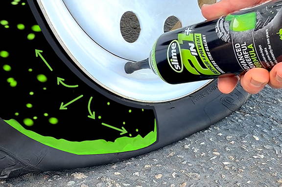 New Slime 2-in-1 Tire & Tube Sealant Bottle