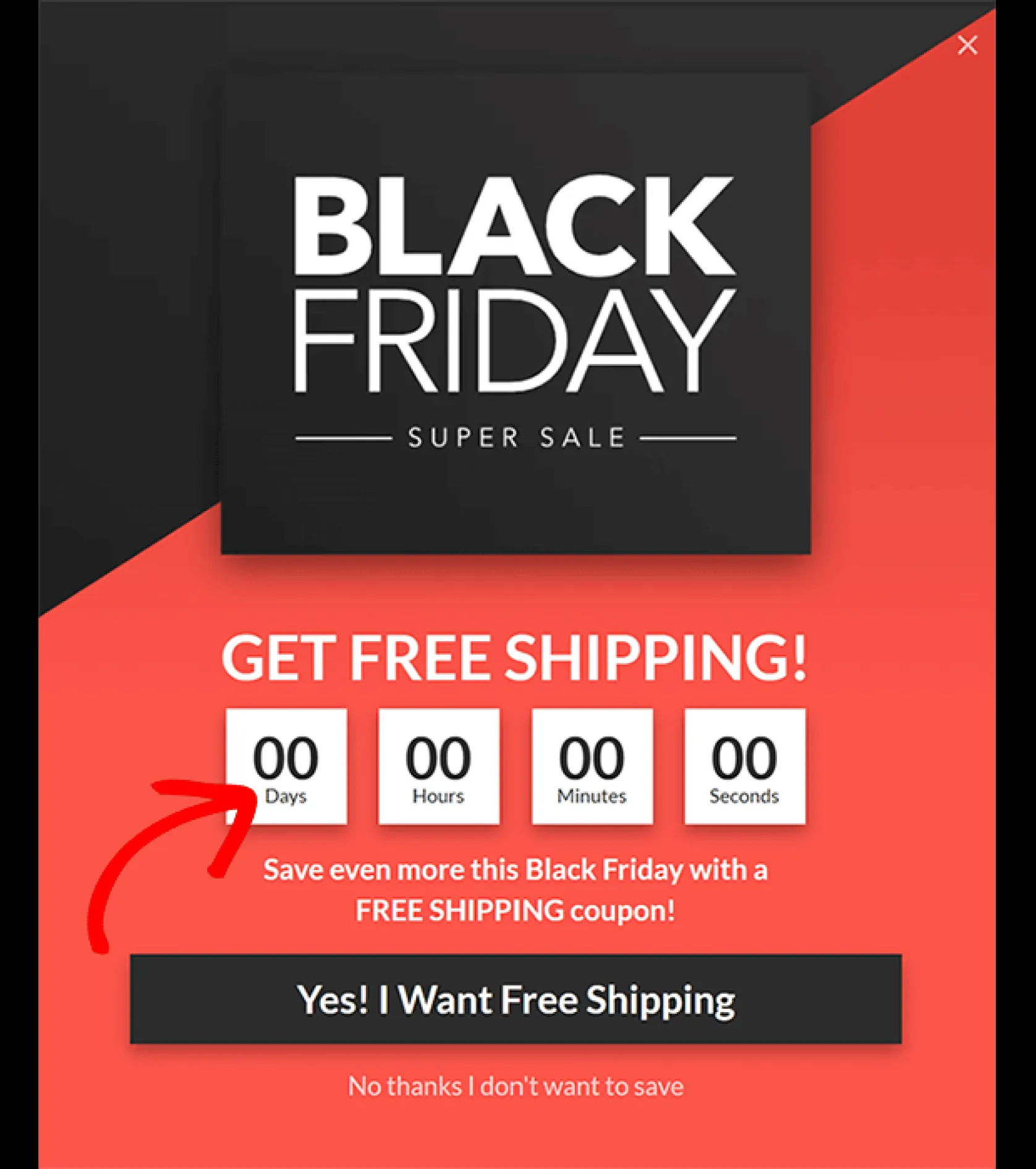 Shopify free shipping for Black Friday