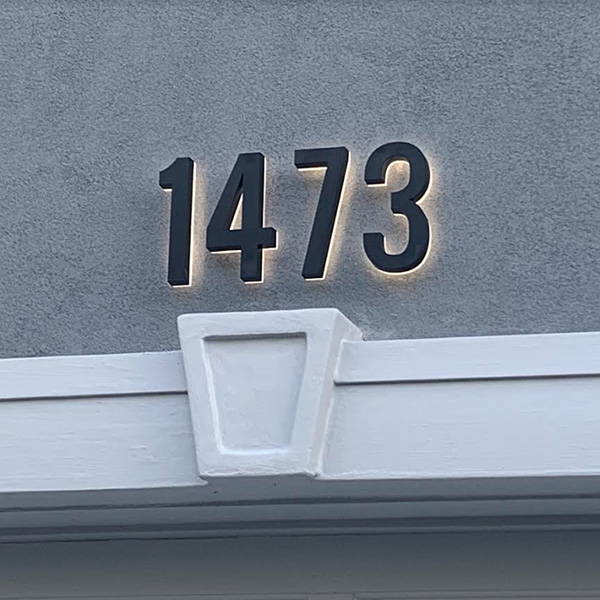 Illuminated address numbers 22