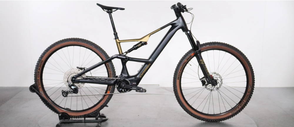 Orbea Rise electric mountain bike on display