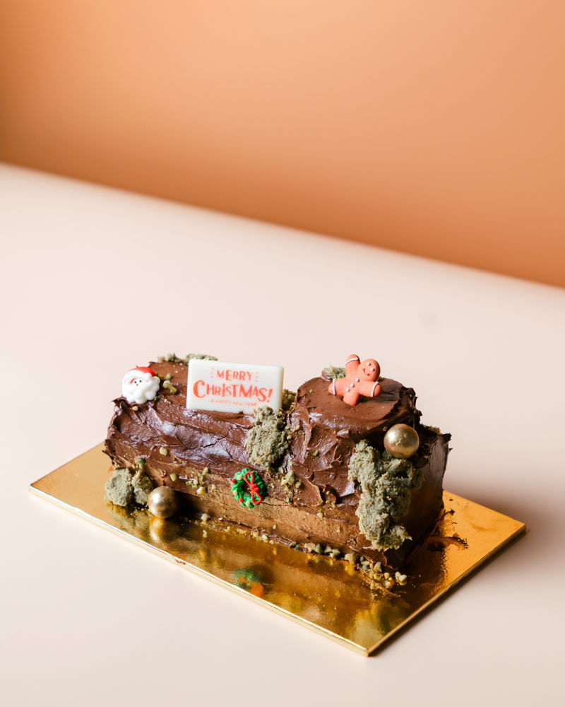 Chocolate Pistachio Forest Log