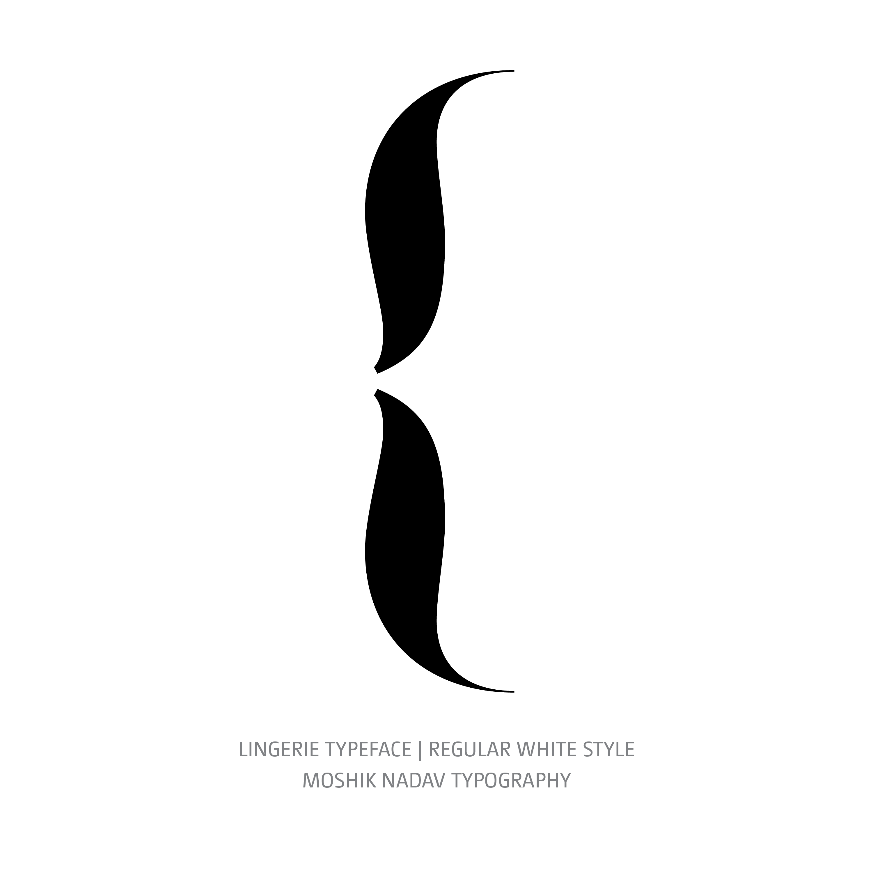 Lingerie Typeface Regular White glyph