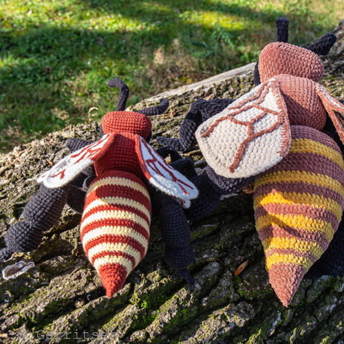 3-in-1-bundel: libel, honingbij, sprinkhaan