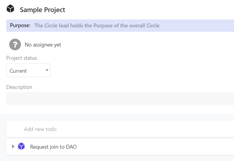 A DAO proposal - configure it as a project