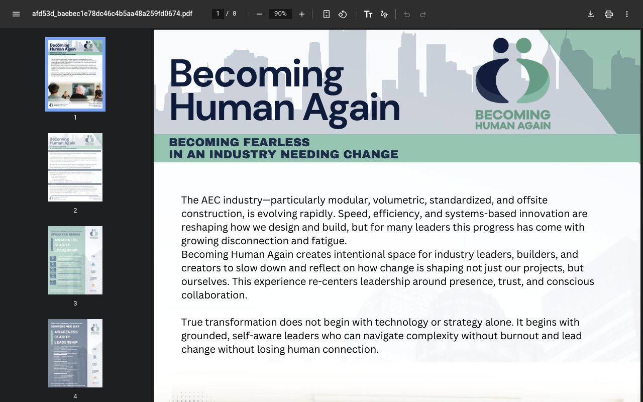 Sponsorship Opportunities: Becoming Human Again 2026