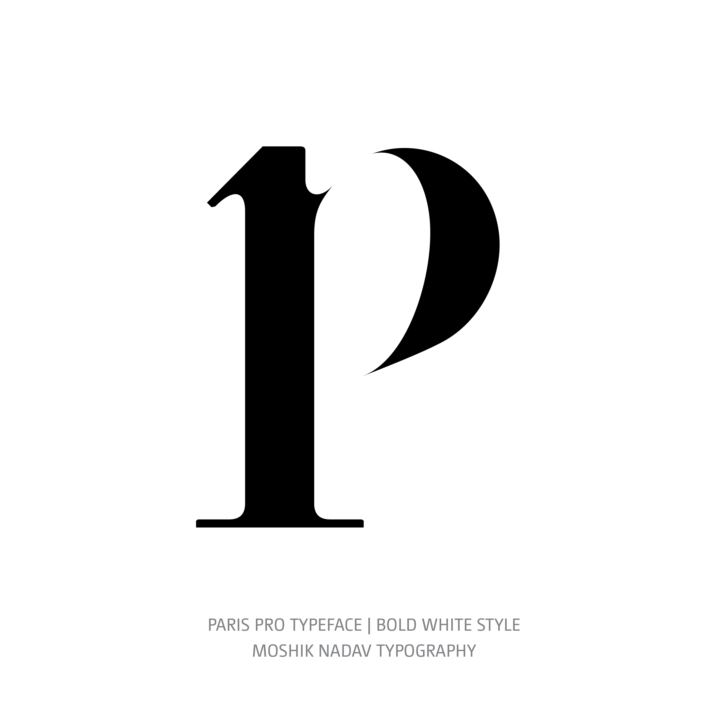Paris Pro Typeface Bold White p