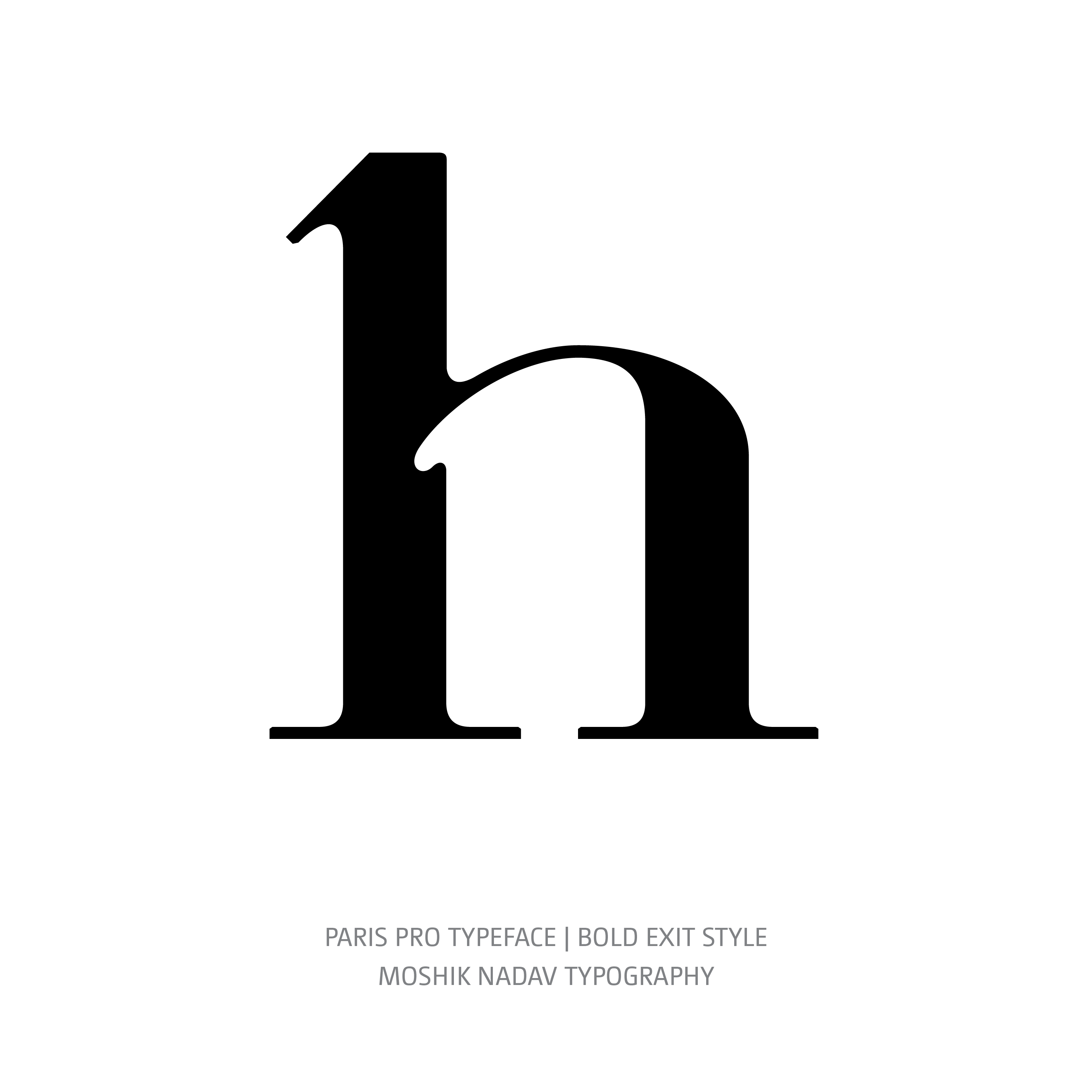 Paris Pro Typeface Bold Exit h
