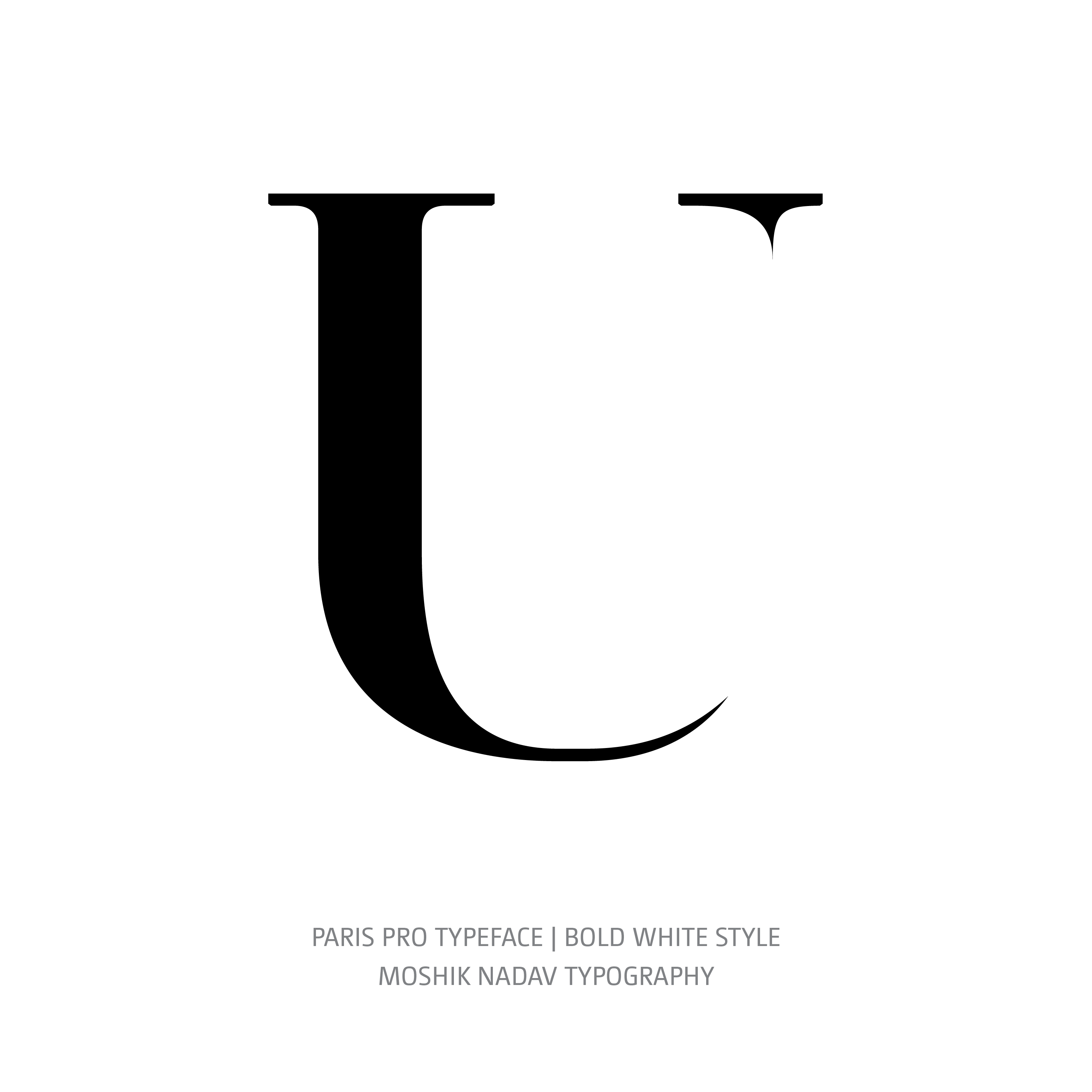 Paris Pro Typeface Bold White U
