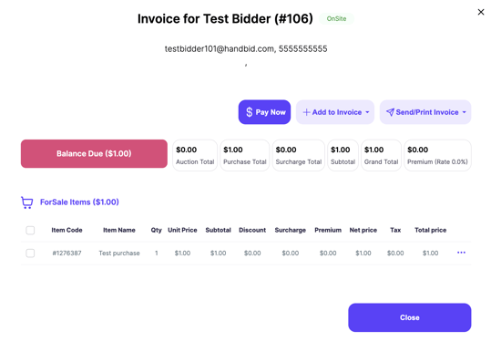 Open Invoice