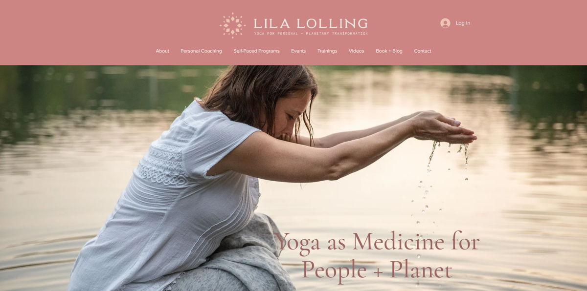 Screenshot of Lila Lolling, from the personal trainer websites collection.