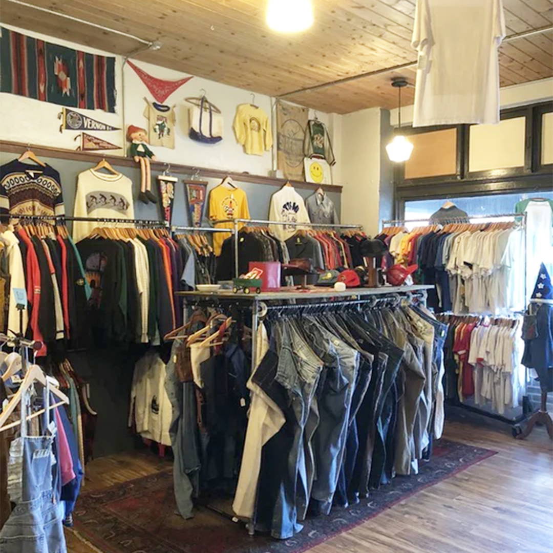 Interior photo of inside the Northwest Union vintage store.