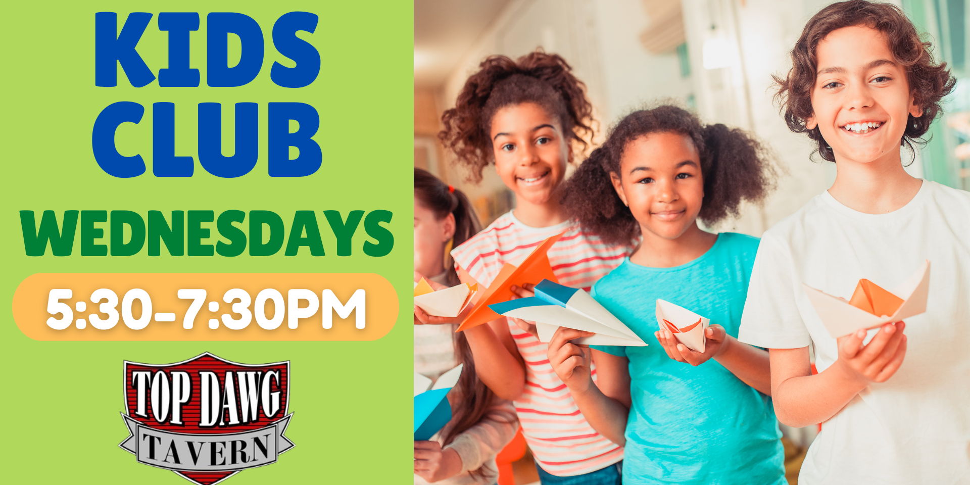 Kids Club at Top Dawg Tavern! promotional image