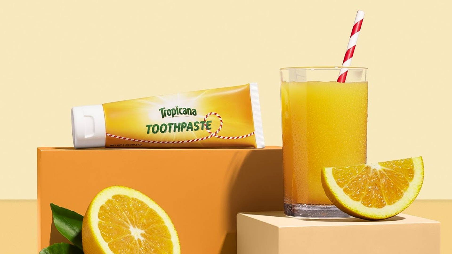Featured image for Tired Of That Bitter OJ Taste After You Brush Your Teeth? Get Some Tropicana Toothpaste