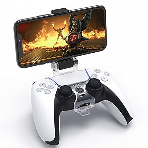 YUANHOT Clip Mount for PS5 DualSense vs PS4 Controller Holder - Slant