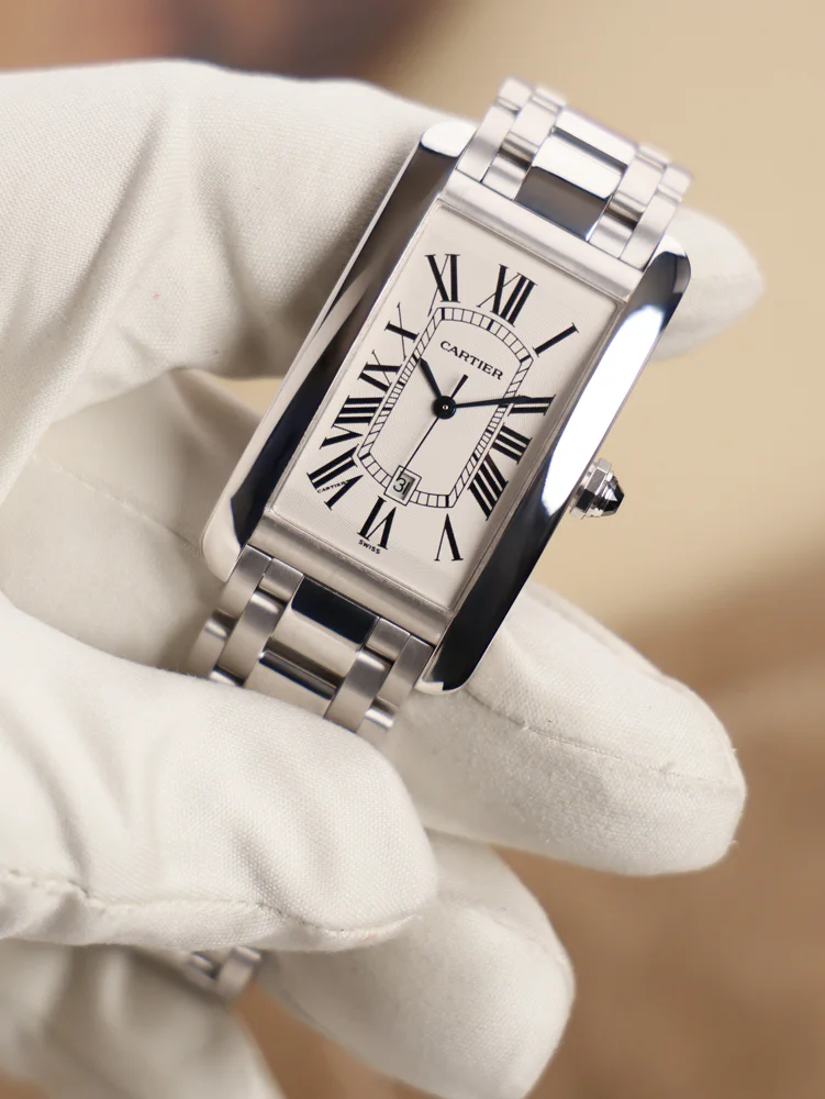 Cartier Tank Américaine WG + leather strap