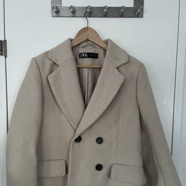 Zara Cream Midi Coat