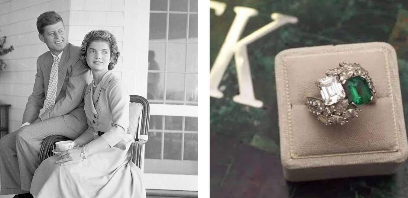 Jackie Kennedy engagement ring from JFK