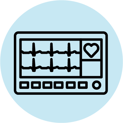 moniteur patient à écran tactile avec surveillance ecg à 5 dérivations