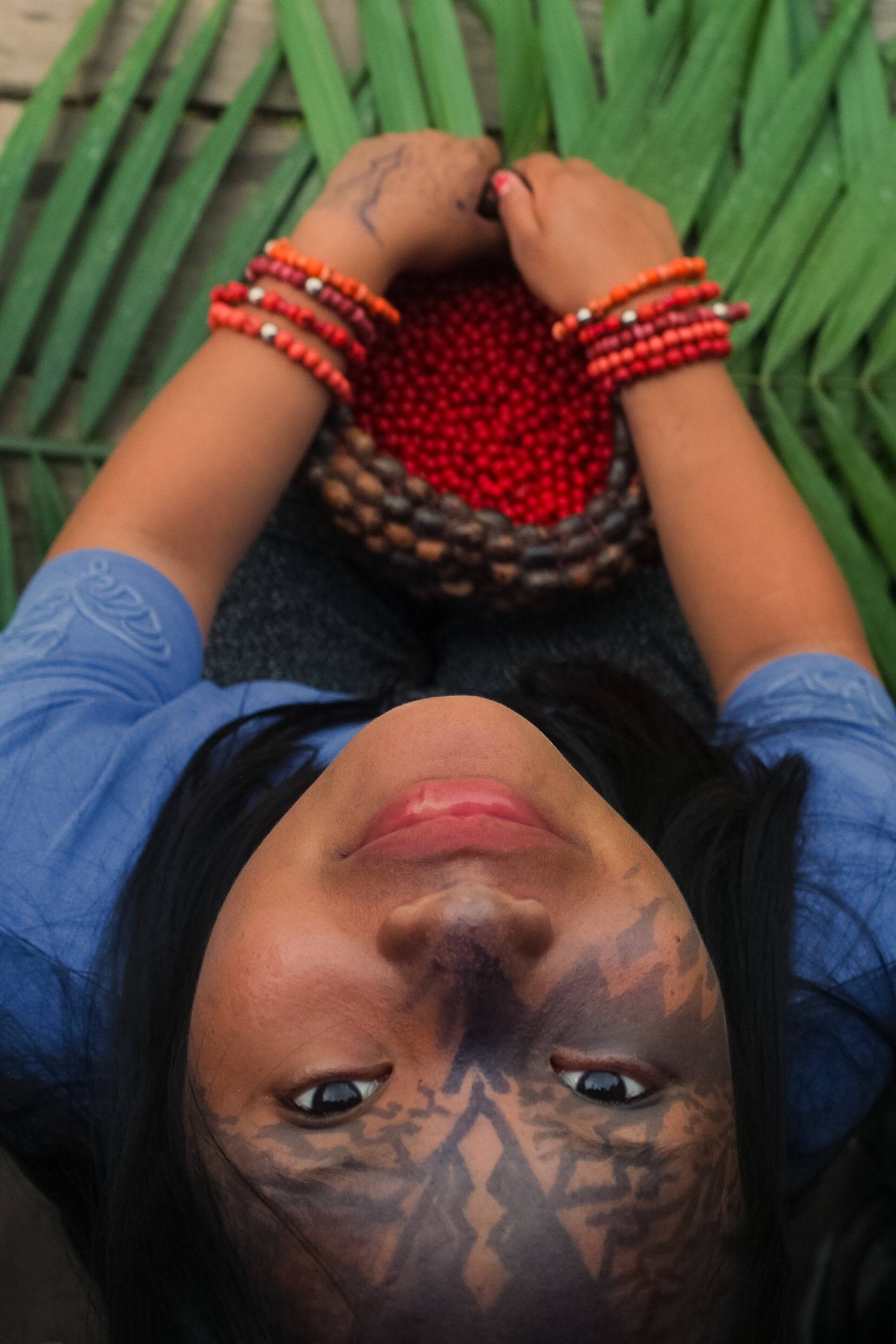 Yawanawá young girl with our Yawa Bands