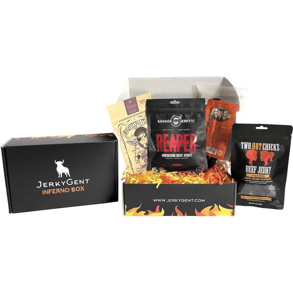 JerkyGent Inferno Beef Jerky Spicy Gift Box