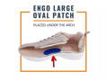 Large oval ENGO patch under the arch